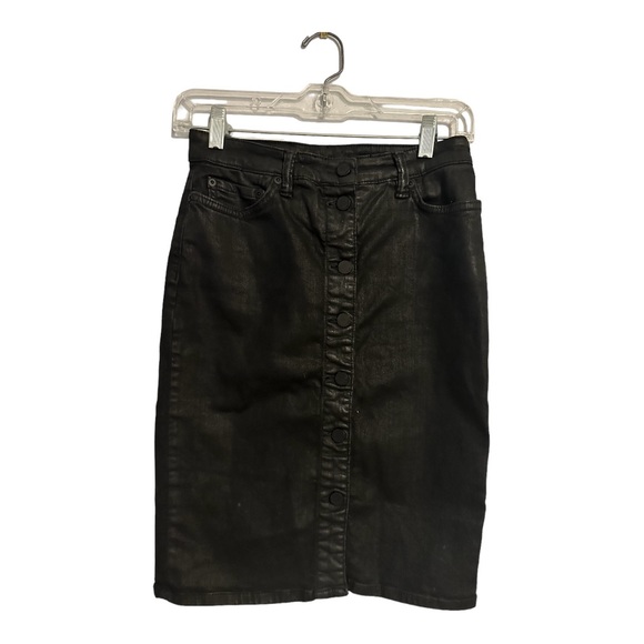 ALL SAINTS FRONT BUTTON PENCIL SKIRT - Picture 2 of 5